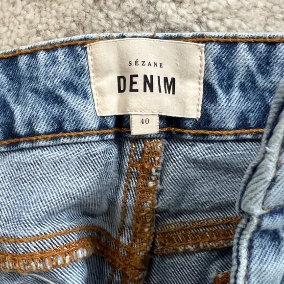 Sezane Wide Leg Jeans Size 40 - Light Blue - Picture 4 of 4